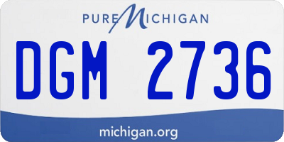 MI license plate DGM2736