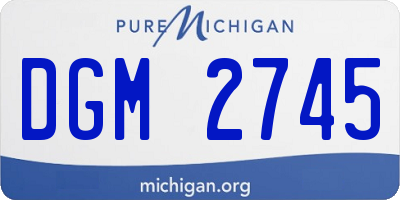 MI license plate DGM2745