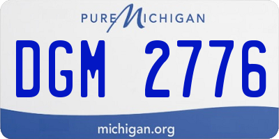 MI license plate DGM2776
