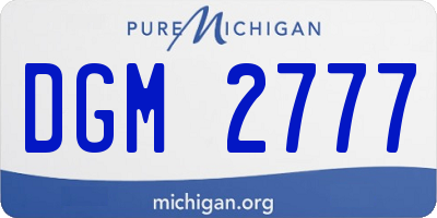 MI license plate DGM2777