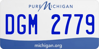 MI license plate DGM2779