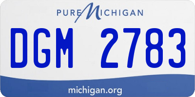 MI license plate DGM2783