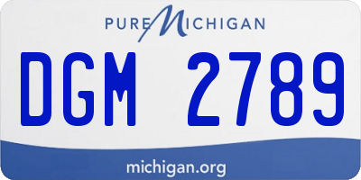 MI license plate DGM2789