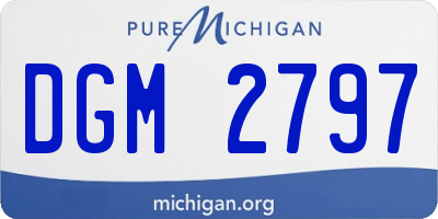MI license plate DGM2797