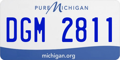 MI license plate DGM2811