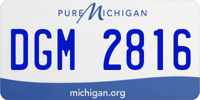 MI license plate DGM2816