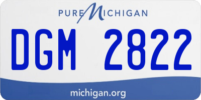 MI license plate DGM2822