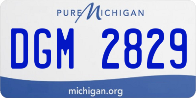 MI license plate DGM2829