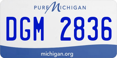 MI license plate DGM2836