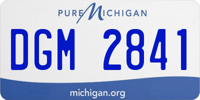 MI license plate DGM2841