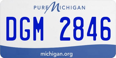 MI license plate DGM2846