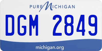 MI license plate DGM2849