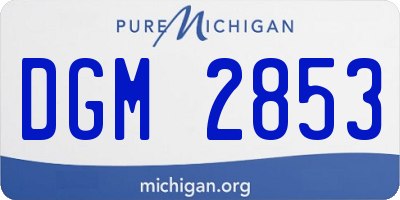 MI license plate DGM2853
