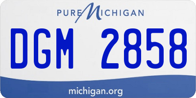 MI license plate DGM2858