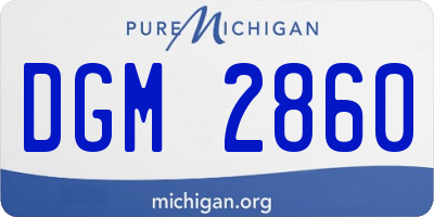 MI license plate DGM2860
