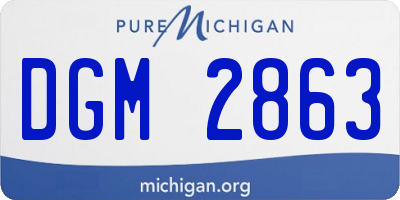 MI license plate DGM2863