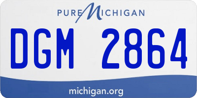 MI license plate DGM2864