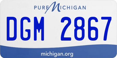 MI license plate DGM2867