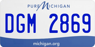 MI license plate DGM2869