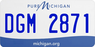 MI license plate DGM2871