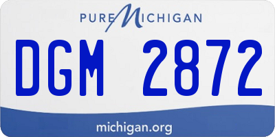MI license plate DGM2872