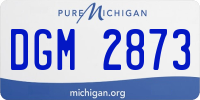 MI license plate DGM2873
