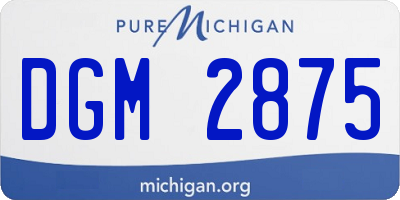 MI license plate DGM2875