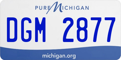 MI license plate DGM2877