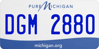 MI license plate DGM2880