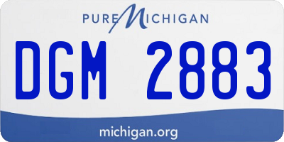 MI license plate DGM2883