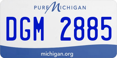 MI license plate DGM2885