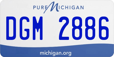 MI license plate DGM2886