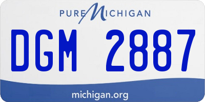 MI license plate DGM2887