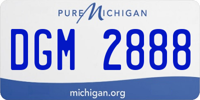 MI license plate DGM2888