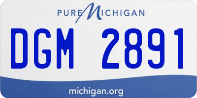 MI license plate DGM2891