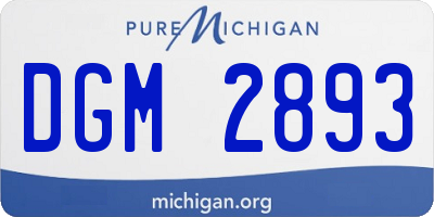 MI license plate DGM2893