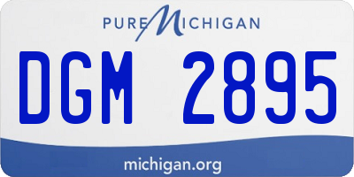 MI license plate DGM2895