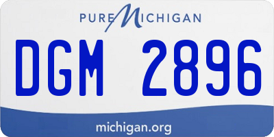 MI license plate DGM2896