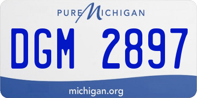MI license plate DGM2897