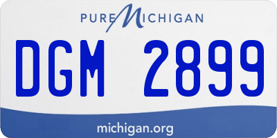 MI license plate DGM2899
