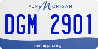 MI license plate DGM2901