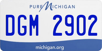 MI license plate DGM2902