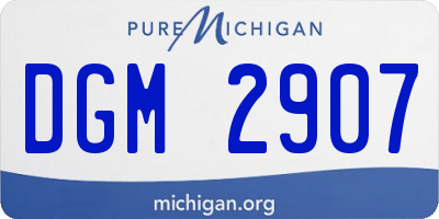 MI license plate DGM2907