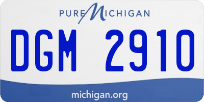 MI license plate DGM2910