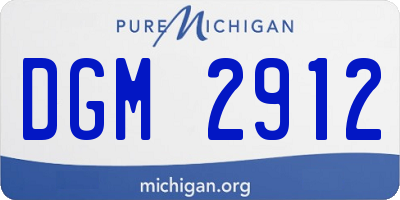 MI license plate DGM2912