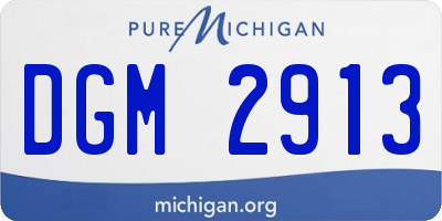 MI license plate DGM2913