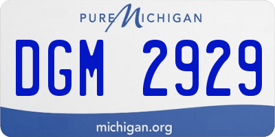 MI license plate DGM2929
