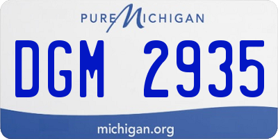 MI license plate DGM2935