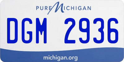 MI license plate DGM2936