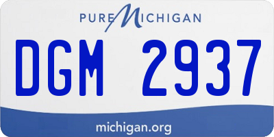 MI license plate DGM2937